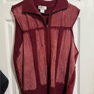 Kikit Maroon Knit Zip-Up Jacket